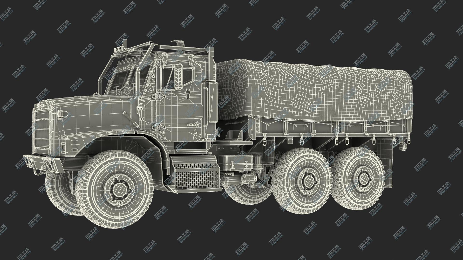 images/goods_img/20210319/3D Medium Tactical Vehicle 6x6 with Tent Dusty Rigged/4.jpg